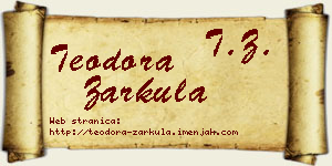 Teodora Zarkula vizit kartica